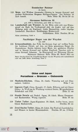 China und Japan – Porzellane – Bronzen – Cloisonnés (Nr. 116-141)