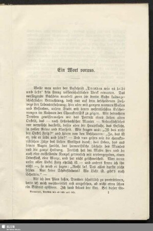 Ein Wort voraus