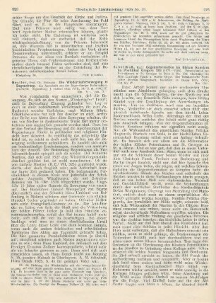 523-524 [Rezension] Nestler, Hermann, Die Wiedertäuferbewegung in Regensburg