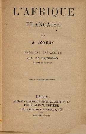 L' Afrique française