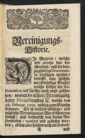 Vereinigungs-Historie