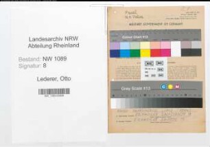 Entnazifizierung Otto Lederer , geb. 11.11.1921 (Polizeibeamter)