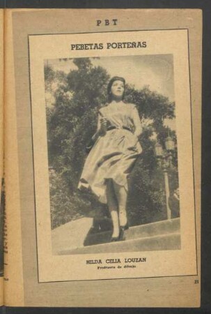 Hilda Celia Louzan, profesora de dibujo - [Fotografía] : Pebetas porteñas