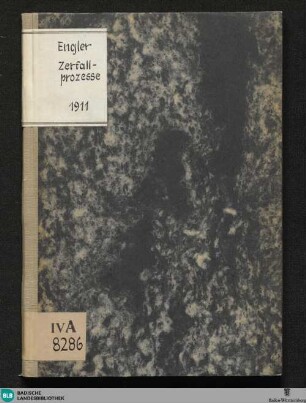 Über Zerfallprozesse in der Natur : Vortrag gehalten am 25. Sept. 1911 auf der 83. Versammlung Deutscher Naturforscher und Ärzte in Karlsruhe i.B.; (erweitert durch ergänzende Beiträge)