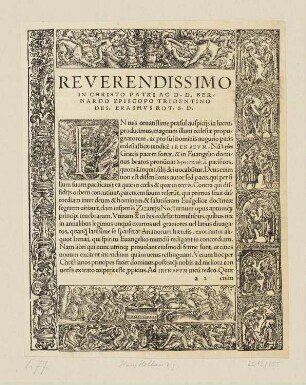 Schmuckrahmen aus fünf Leisten; rechts Geschichte vom armen Jungen und Philosophen, unten Venus und Cupido sowie Tritonen und Wassernymphen und die Initiale "E"