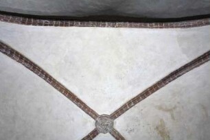 Gewölbebilder mit Drolerien, Ranken- und Laubwerk — Fragment eines Gewölbebilds mit Drolerien, Ranken- und Laubwerk — Südliche Gewölbekappe