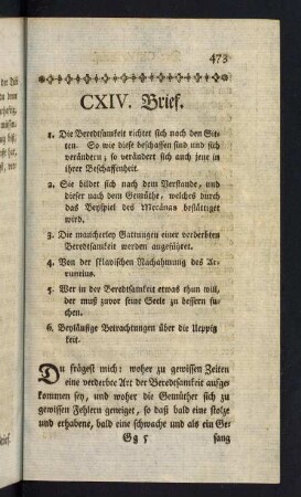 473-505, CXIV. Brief. - CXV. Brief.