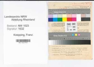 Entnazifizierung Franz Koepping , geb. 31.07.1890 (Justizoberinspektor)