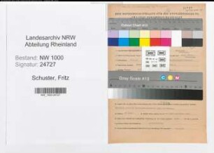 Entnazifizierung Fritz Schuster, geb. 08.08.1908 (Kaufm.Angest.)