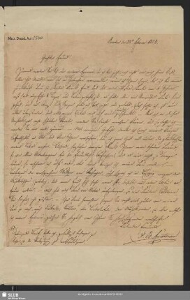 Brief von Fürstenau, Anton Bernhard vom 20.02.1828