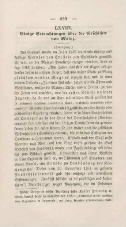 555-568 Einige Betrachtungen über die Geschichte von Mainz : Fortsetzung