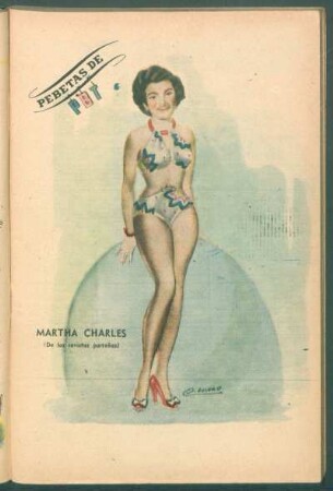 Martha Charles (de las revistas porteñas) - [Dibujo] : Pebetas de PBT