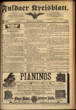 Zweite Ausgabe vom Montag, den 17. Dezember 1906.