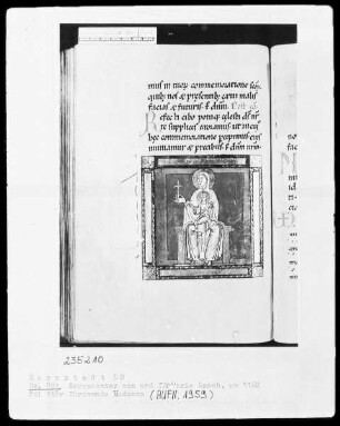 Laacher Sakramentar — Thronende Madonna, Folio 118verso