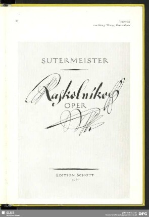 Sutermeister Raskolnikoff