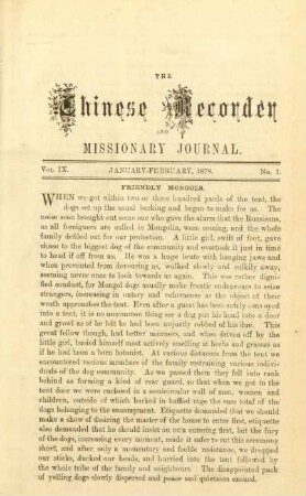 No. 1. January - February, 1878