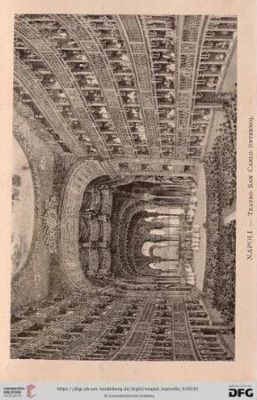 Napoli – Teatro San Carlo (interno). – Royal Théâtre St. Charle (Intérieur). – The Royal Theatre of San Carlo (Inside). – Königliches San Carlo Theater (Das Innere).