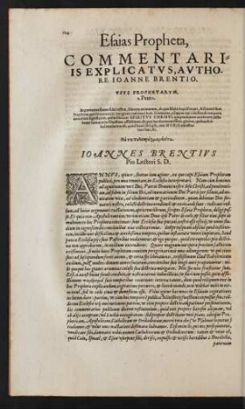 Esaias Propheta, Commentariis Explicatus, ...