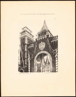 Festschmuck der Stadt Berlin auf dem Pariser Platz im Mai 1900: Ansicht