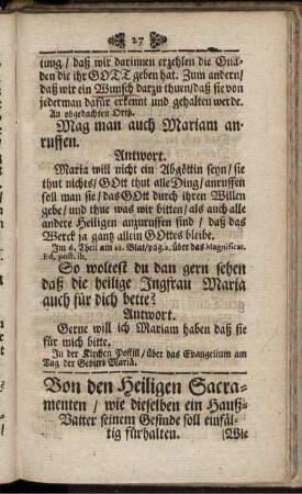 Von den Heiligen Sacramenten, wie dieselben ein Hauß-Vatter seinem Gesinde soll einfältig fürhalten. - Von dem Sacrament der Vocation oder Priesterweyh soll ein Hauß-Vatter seinem Hauß-Gesinde diese Lehr fürtragen.