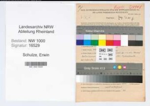 Entnazifizierung Erwin Schulze, geb. 06.12.1903 (Zollsekretaer)