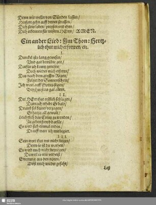 Ein ander Lied: Im Thon: Hertzlich thut mich erfrewen, etc.