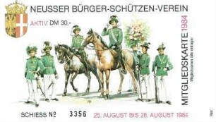 Festkarte Neuss 1984 (aktiv)
