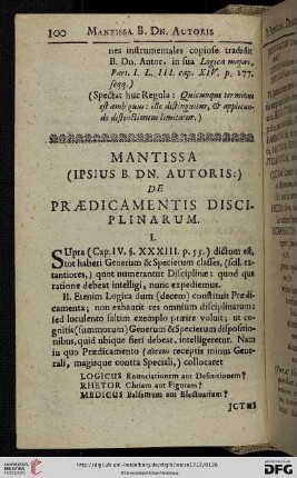 Praedicamentis disciplinarum