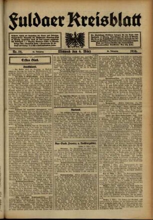 Ausgabe vom Mittwoch, den 04. März 1914.