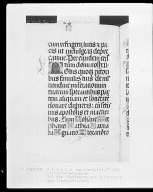Glockendon-Missale — Initiale N, Folio 66verso