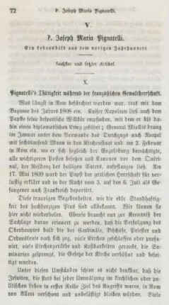 72-89 P. Joseph Maria Pignatelli : sechster und letzter Artikel