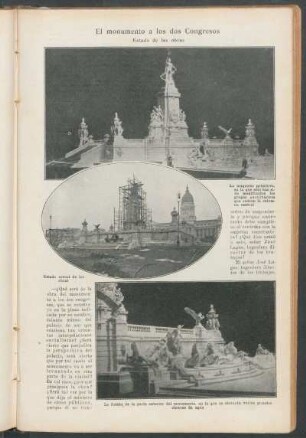 El monumento a los dos Congresos : Estado de las obras