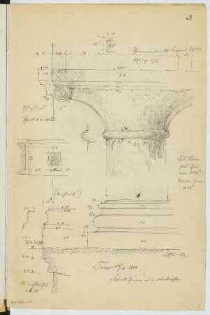 Frankenturm, Trier: Details (aus: Skizzen- und Fotoalbum 19)