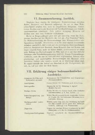 VII. Erklärung einiger bodenmechanischer Ausdrücke