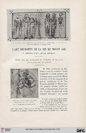4. Pér. 2.1909: L' art religieux de la fin du Moyen Âge à propos d'un livre récent