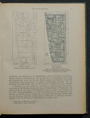 Westfriedhof. Teilplan nach dem Stande von 1921.; Westfriedhof neue Aufteilung. Beginn der Ausführungen Herbst 1922. fortgeführt als Notstandsarbeit im Winter 1923/24. Entwurf: Stadtgartendirektor Hensel.