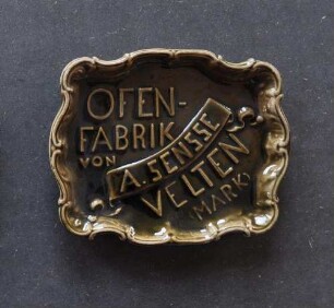 Aschenbecher Ofenfabrik A. Sensse Velten (Mark)