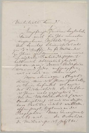 Richard Wagner (1813-1883) Autographen: Brief von Richard Wagner an Karl Eckert - BSB Autogr.Cim. Wagner, Richard.28