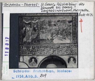 Reichenau-Oberzell, St. Georg: Langhausnordwand, Obergaden, Austreibung der Dämonen