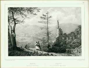 Baden vom alten Schlosse aufgenommen - Bade Vue prise du vieux château
