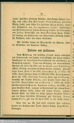Patrone und Collatoren