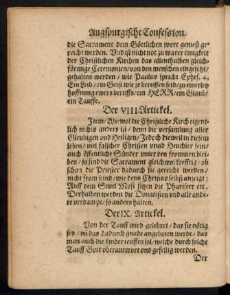 Der IX. Artickel.