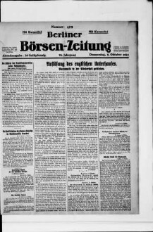 Berliner Börsen-Zeitung, Abendausgabe