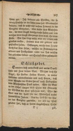 Schlußgebet.