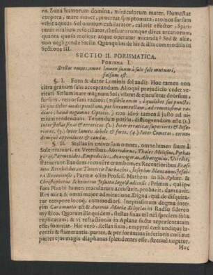 Sectio II. Porismatica.