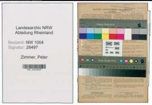 Entnazifizierung Peter Zimmer , geb. 15.11.1897 (Bahnfahrer)