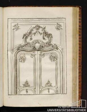 Planche 220. Decoration du haut d'une porte et de son couronnement.