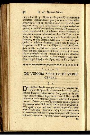 Caput V. De Unionis Spiritus Et Verbi Genere.