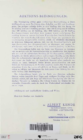 Auktions-Bedingungen