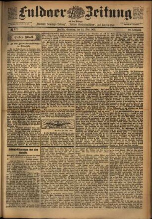 Erste Ausgabe vom Samstag, den 24. Mai 1902.